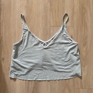 Soft gray crop top